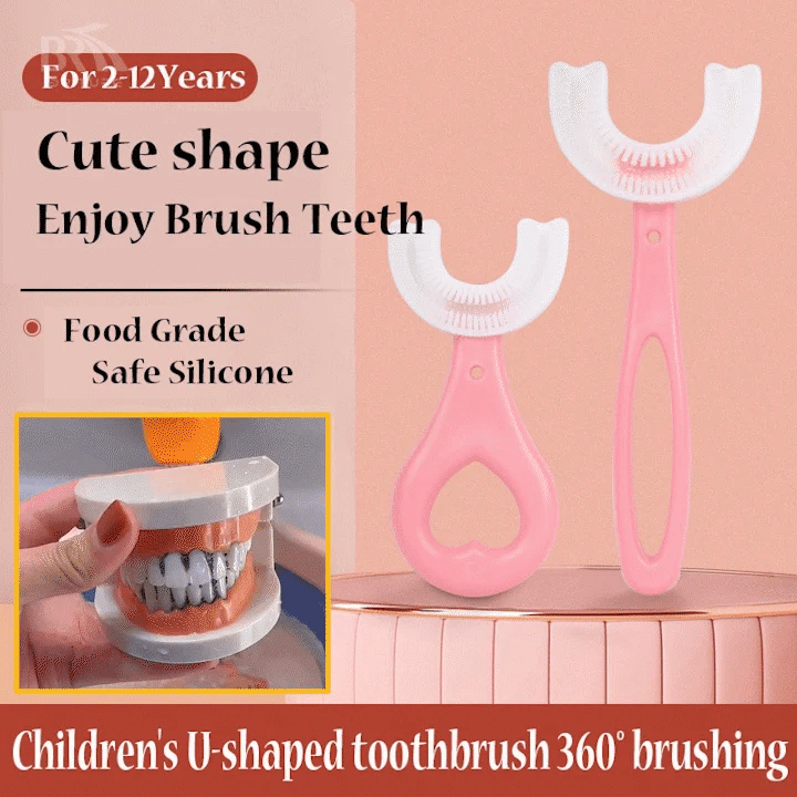 (🔥🔥🔥 Last Day Promotion 50% OFF) U-shaped children's toothbrush(Buy More Save More!&Buy 3 Free Shipping)