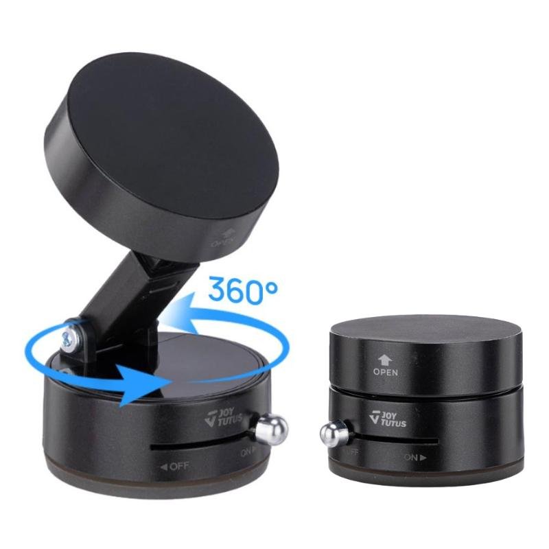 Joytutus Upgraded Car Cellphone Mount - Vacuum Magnetic Mount with N52 Double-Row Magnets, Smooth Octopus Suction Cup, Secure Grip, 3-Axis Angle Set, 360° Rotation